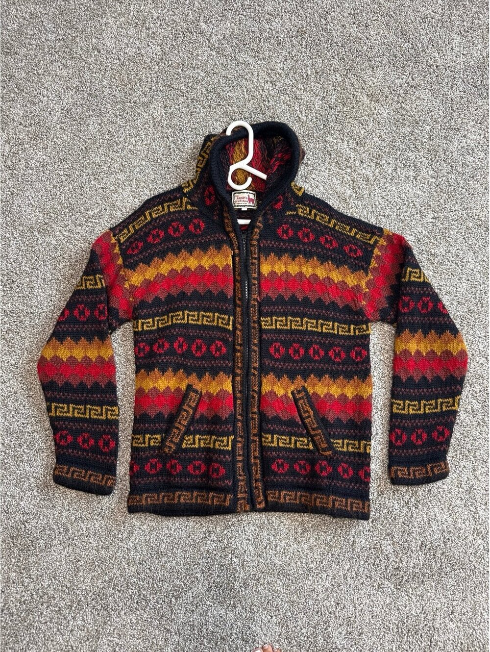 The Alpaca Connection Sweater Womens Small Alpaca Hooded Full Zip